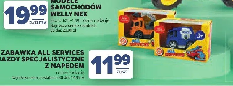 Zabawka All Services pojazdy specjalistyczne z napędem promocja w Stokrotka