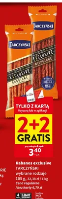 Kabanos exclusive wieprzowe Tarczyński promocja w Intermarche