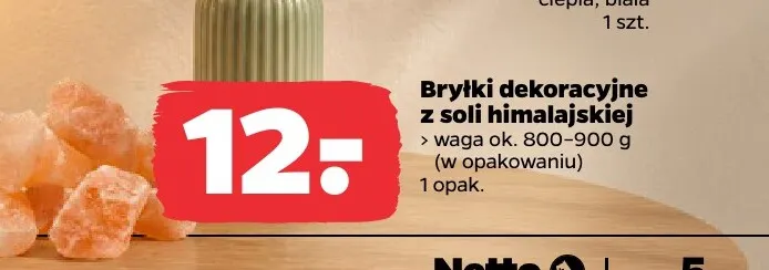 Bryłki dekoracyjne z soli himalajskiej promocja w Netto