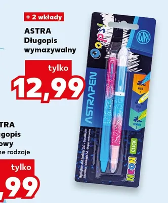 Długopis wymazywalny Astra + 2 wkłady promocja w Kaufland
