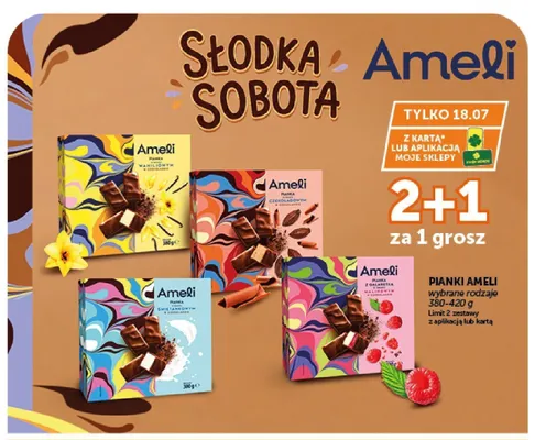 Pianka o smaku waniliowym w czekoladzie Ameli promocja w Euro Sklep