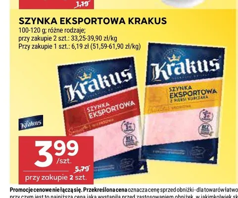 Szynka eksportowa Krakus promocja w Stokrotka