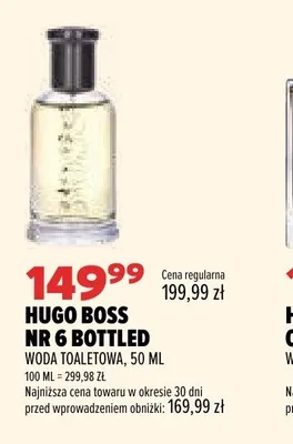 Woda toaletowa Hugo Boss Nr 6 Bottled promocja w Drogerie Natura