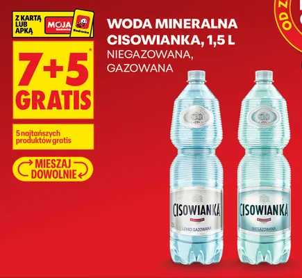 Woda mineralna gazowana Cisowianka promocja w Biedronka