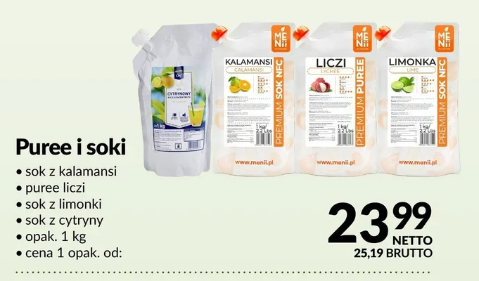 Puree i soki - sok z kalamansi promocja w Makro