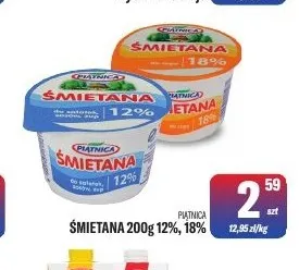 Śmietana Piątnica 12% promocja w Tomi Markt