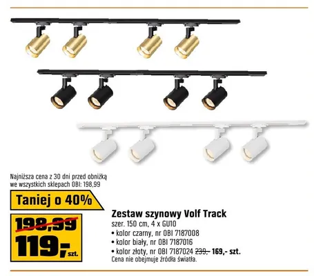 Zestaw szynowy Volf Track promocja w OBI