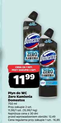 Płyn do WC Zero Kamienia Domestos promocja w Netto