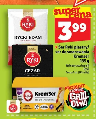Ser Ryki Rycki Edam plastry promocja w TOPAZ