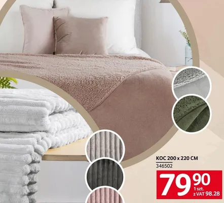 Koc 200 x 220 cm promocja w Selgros