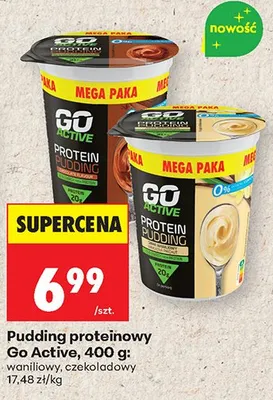 Pudding proteinowy Go Active czekoladowy 400g promocja w Biedronka