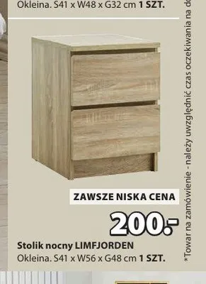Stolik nocny LIMFJORDEN promocja w Jysk