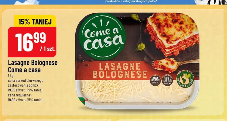 Lasagne Bolognese Come a casa promocja w POLOmarket