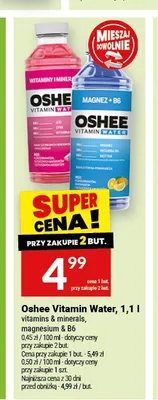 Napój Oshee Vitamin Water Vitamins & Minerals promocja w Twój Market