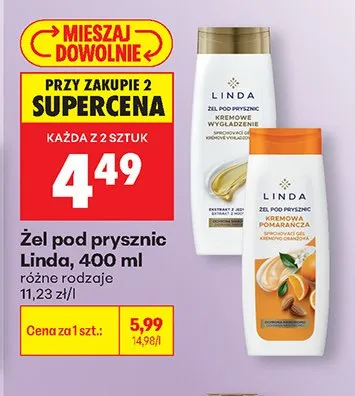 Żel pod prysznic Linda Kremowa Pomarańcza promocja w Biedronka
