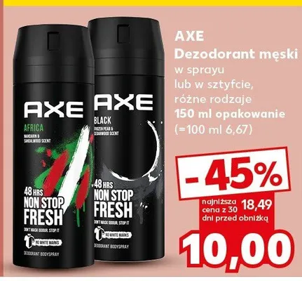 Dezodorant męski w sprayu lub w żelu różne rodzaje promocja w Kaufland