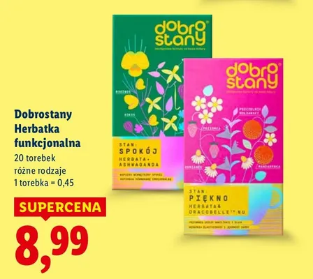 Herbatka funkcjonalna różne rodzaje promocja w Lidl