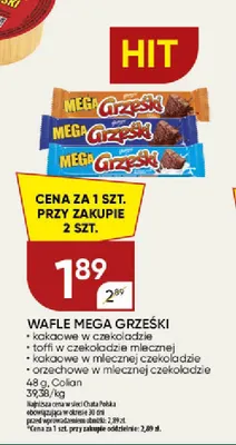 Wafle Mega Grześki orzechowe w mlecznej czekoladzie promocja w Chata Polska