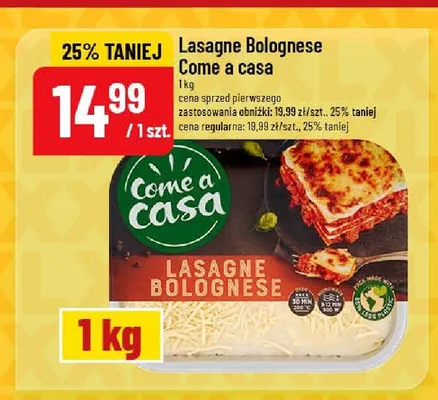 Lasagne Bolognese Come a casa promocja w POLOmarket