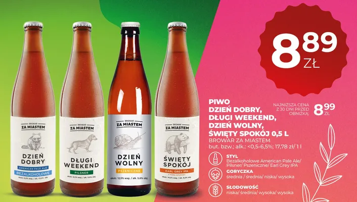Piwo Dzień Dobry, Długi Weekend, Dzień Wolny, Święty Spokój Za Miastem promocja w Duży Ben