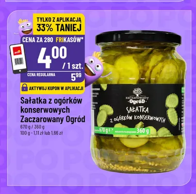 Sałatka z ogórków konserwowych Zaczarowany Ogród promocja w POLOmarket