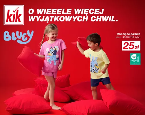 Dziecięca piżama Bluey rozm. 92-110/116 promocja w KiK