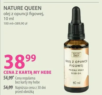 Olej NATURE QUEEN olej z opuncji figowej promocja w Hebe