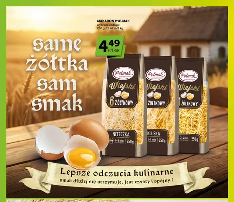 Makaron Wiejski 2 żółtkowy Polmak promocja w Groszek