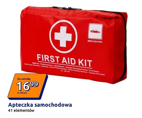 Apteczka samochodowa 41 elementów promocja w Action