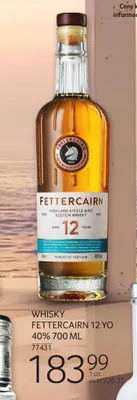 Whisky Fettercairn 12 YO 40% promocja w Selgros