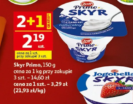 Jogurt typu skyr Zott Primo promocja w Auchan