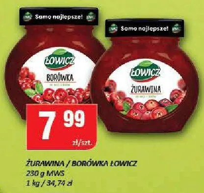 Żurawina / Borówka Łowicz promocja w Chorten