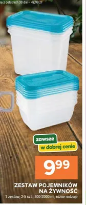 Zestaw pojemników na żywność promocja w Stokrotka