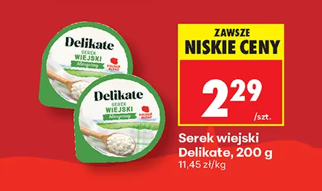 Serek wiejski Delikate promocja w Biedronka
