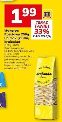 Makaron rosołowy polmak promocja w Hitpol