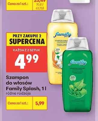 Szampon do włosów Family Splash z pokrzywą promocja w Biedronka