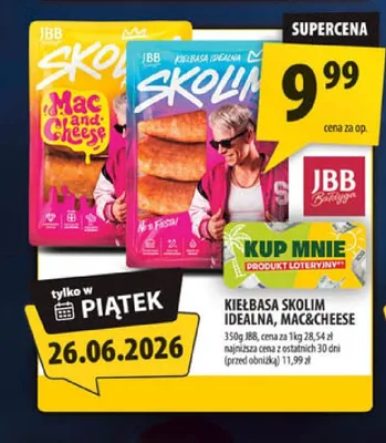 Kiełbasa Skolim Mac&Cheese JBB promocja w Arhelan