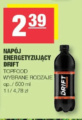 Napój energetyzujący Drift promocja w SPAR