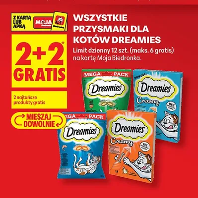 Przysmak dla kotów Dreamies Mega Pack promocja w Biedronka