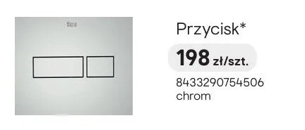 Przycisk spłukujący Roca chrom promocja w Castorama