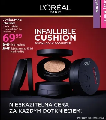 Podkład L'ORÉAL PARIS Infaillible trwały podkład w poduszce 24 h promocja w Hebe