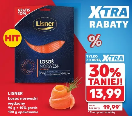 Łosoś norweski wędzony w plastrach Arctic fish promocja w Kaufland