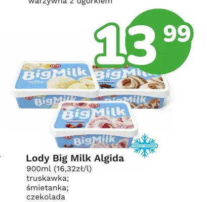 Lody Big Milk Algida truskawkowe promocja w Limonka