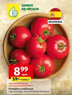 Pomidory malinowe promocja w Auchan