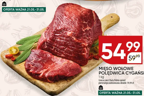 Mięso wołowe polędwica cygańska Chata Polska promocja w Chata Polska