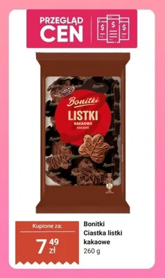 Ciastka listki kakaowe promocja w Biedronka