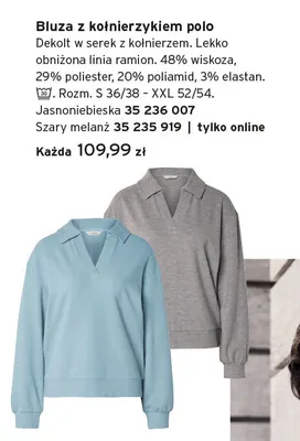 Bluza z kołnierzykiem polo promocja w Tchibo
