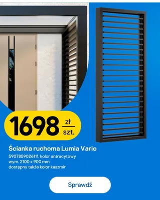 Ścianka ruchoma Lumia Vario promocja w Castorama