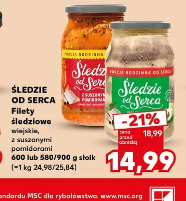 Filety śledziowe wiejskie Śledzie od Serca promocja w Kaufland