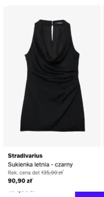 Sukienka letnia Stradivarius czarny promocja w Lounge by Zalando